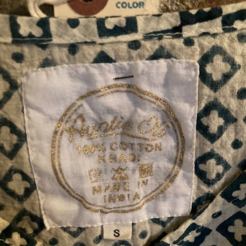 AUNTIE OTI Cotton Khadi HAND MADE * NEW * Dress